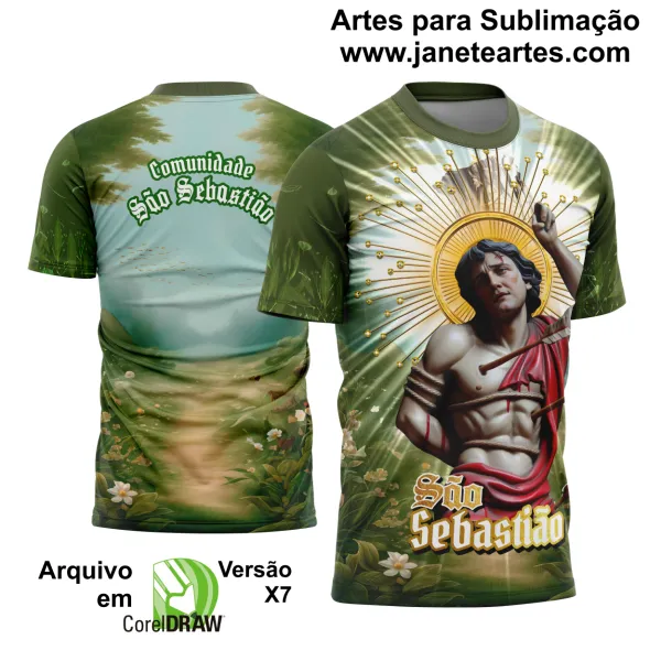 Arte Estampa Camisa São Sebastião 2025 Modelo 16