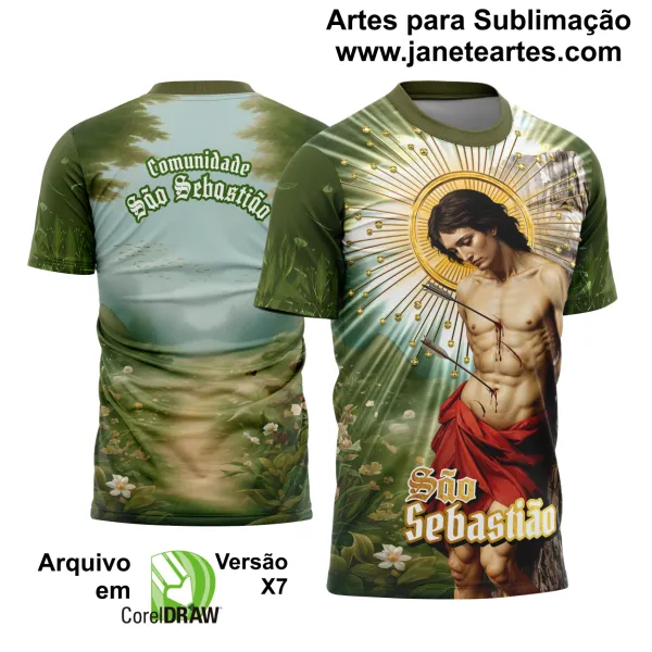 Arte Estampa - Camiseta São Sebastião 2025 - Modelo 02