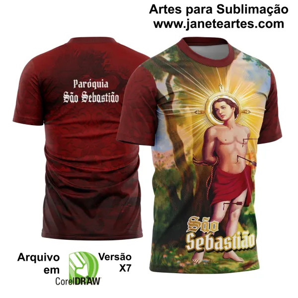 Arte Estampa - Camiseta de Religião - São Sebastião 2025