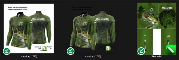 Arte Template Camisa De Pesca Esportiva Modelo 35