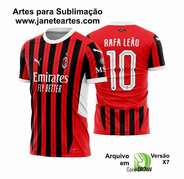 Arte Vetor Camisa AC Milan Titular 2024 - 2025