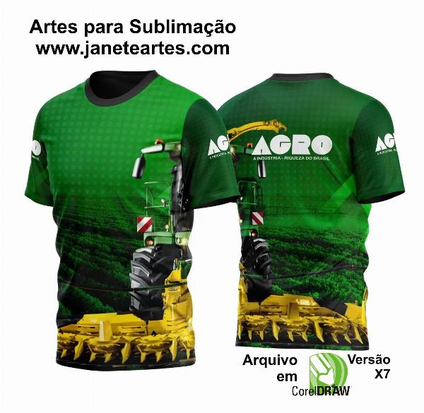 Arte Vetor Camisa AGRO Colheitadeira 2023