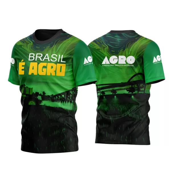 Arte Vetor Camisa AGRO Colheitadeira Brasil 2023