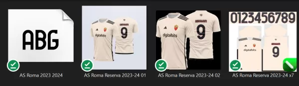 Arte Vetor Camisa AS Roma Reserva 2023-24 x7