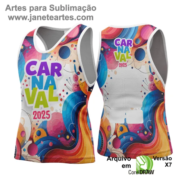 Arte Vetor Camisa Abadá de Carnaval 2025 - Modelo 102