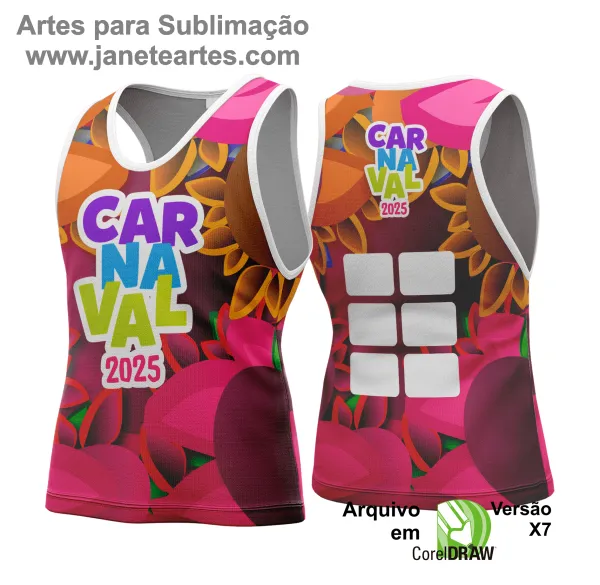 Arte Vetor Camisa Abadá de Carnaval 2025 - Modelo 101