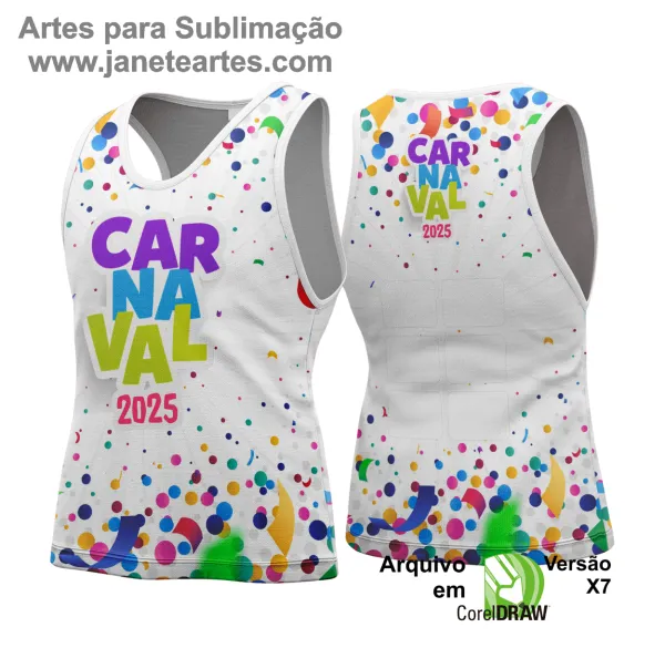 Arte Vetor Camisa Abadá de Carnaval 2025 - Modelo 110