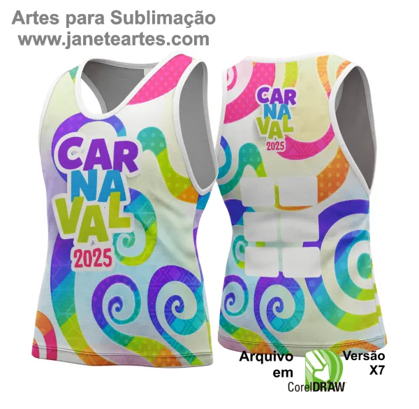 Arte Vetor Camisa Abadá de Carnaval 2025 - Modelo 113