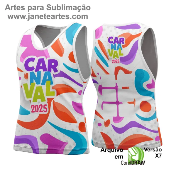 Arte Vetor Camisa Abadá de Carnaval 2025 - Modelo 114