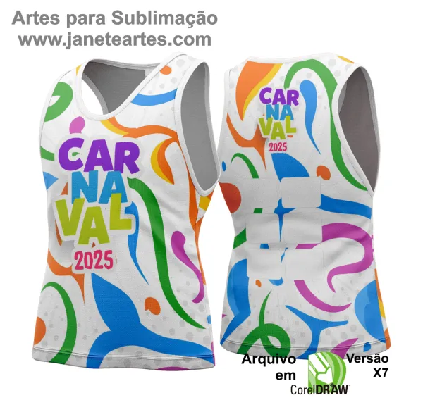 Arte Vetor Camisa Abadá de Carnaval 2025 - Modelo 115