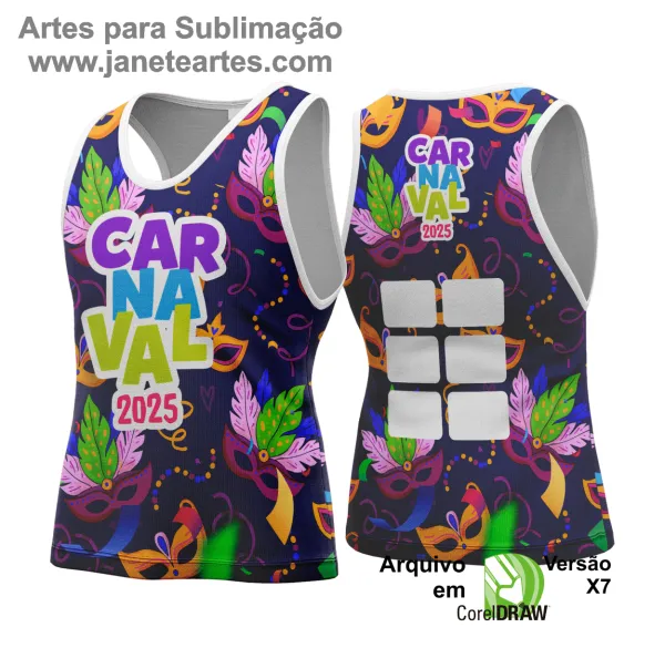 Arte Vetor Camisa Abadá de Carnaval 2025 - Modelo 117