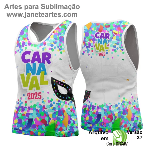 Arte Vetor Camisa Abadá de Carnaval 2025 - Modelo 118