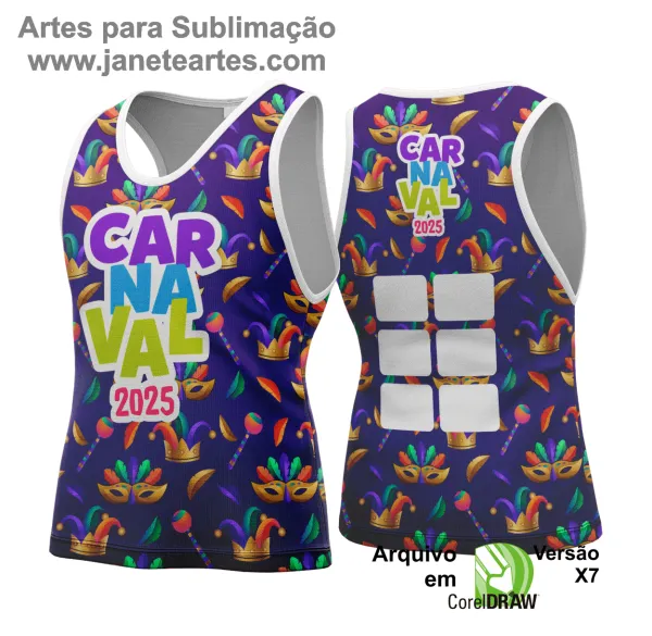 Arte Vetor Camisa Abadá de Carnaval 2025 - Modelo 121