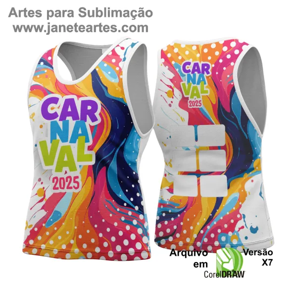 Arte Vetor Camisa Abadá de Carnaval 2025 - Modelo 125