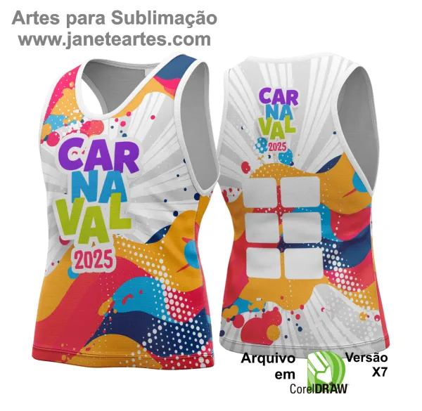 Arte Vetor Camisa Abadá de Carnaval 2025 - Modelo 126