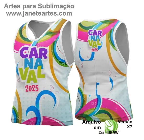 Arte Vetor Camisa Abadá de Carnaval 2025 - Modelo 127