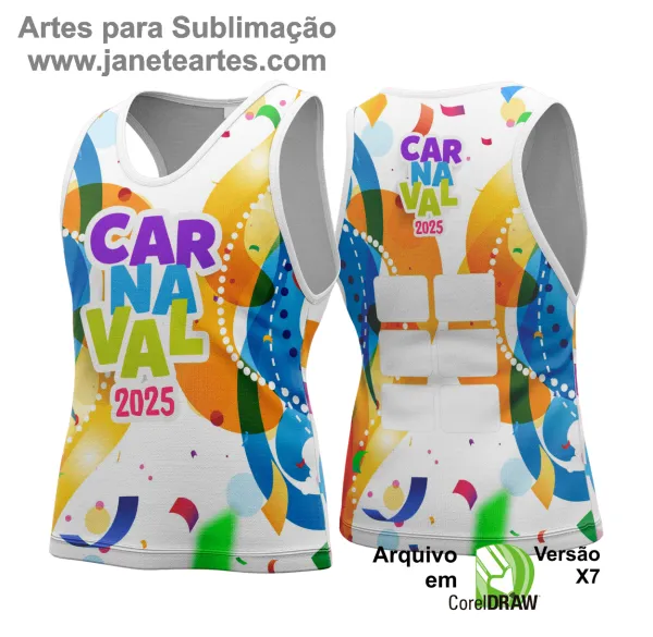 Arte Vetor Camisa Abadá de Carnaval 2025 - Modelo 129