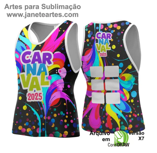 Arte Vetor Camisa Abadá de Carnaval 2025 - Modelo 131