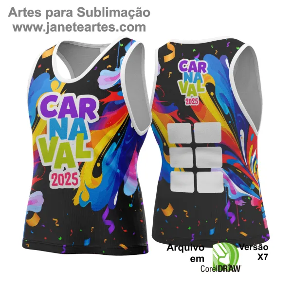 Arte Vetor Camisa Abadá de Carnaval 2025 - Modelo 132