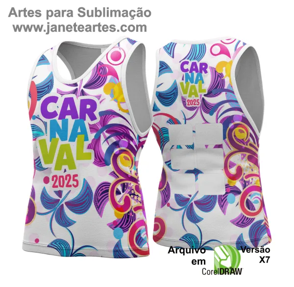 Arte Vetor Camisa Abadá de Carnaval 2025 - Modelo 139