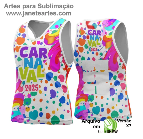 Arte Vetor Camisa Abadá de Carnaval 2025 - Modelo 140