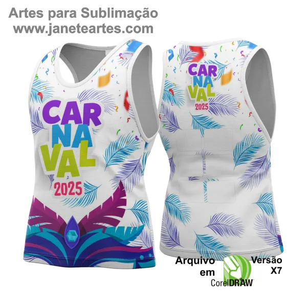 Arte Vetor Camisa Abadá de Carnaval 2025 - Modelo 144