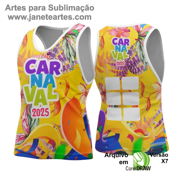 Arte Vetor Camisa Abadá de Carnaval 2025 - Modelo 146