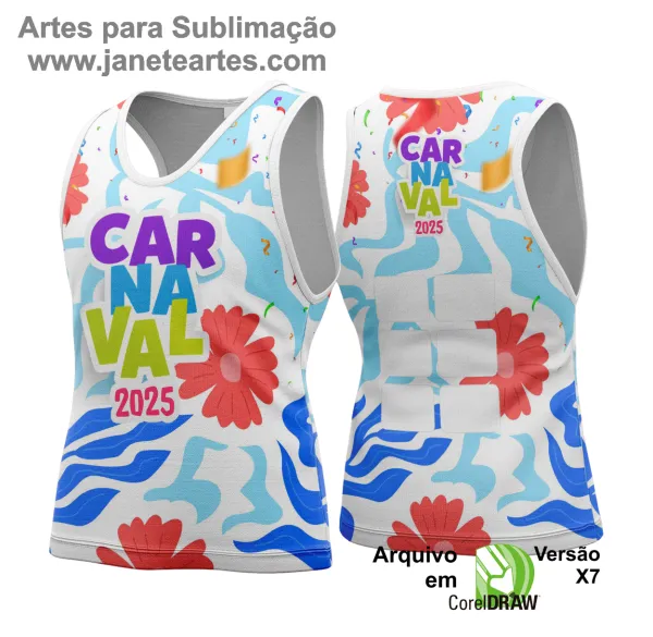 Arte Vetor Camisa Abadá de Carnaval 2025 - Modelo 147