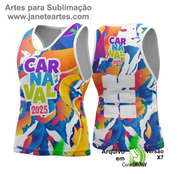 Arte Vetor Camisa Abadá de Carnaval 2025 - Modelo 150