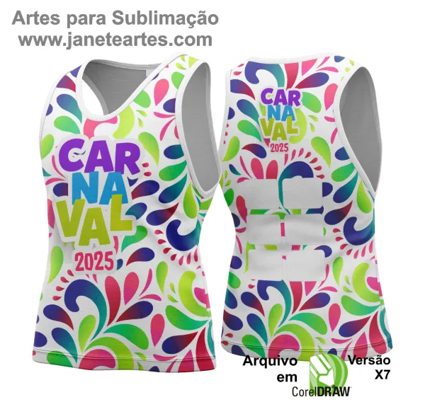 Arte Vetor Camisa Abadá de Carnaval 2025 - Modelo 151