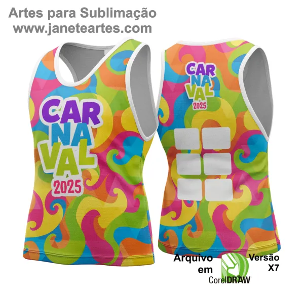 Arte Vetor Camisa Abadá de Carnaval 2025 - Modelo 152