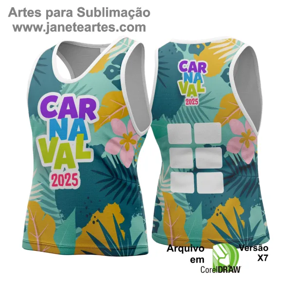 Arte Vetor Camisa Abadá de Carnaval 2025 - Modelo 155