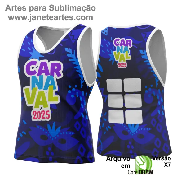 Arte Vetor Camisa Abadá de Carnaval 2025 - Modelo 157