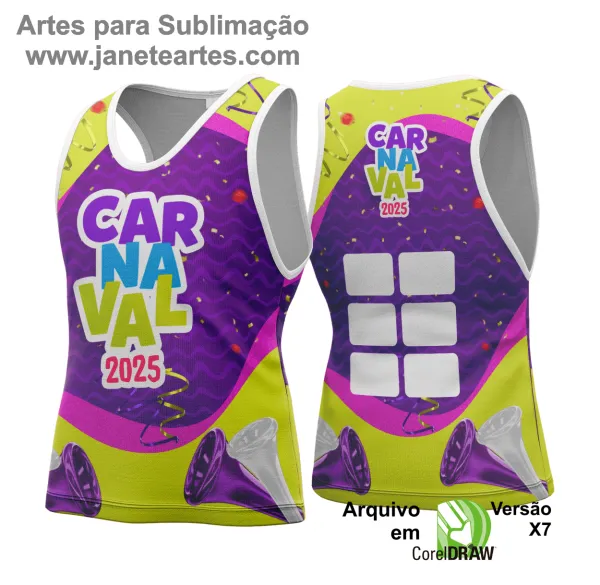 Arte Vetor Camisa Abadá de Carnaval 2025 - Modelo 158