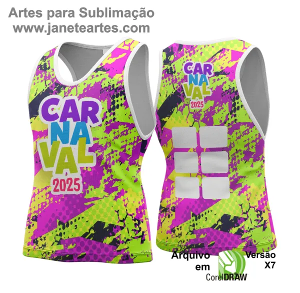 Arte Vetor Camisa Abadá de Carnaval 2025 - Modelo 159