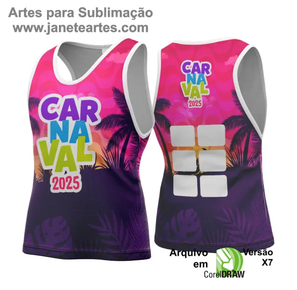 Arte Vetor Camisa Abadá de Carnaval 2025 - Modelo 164