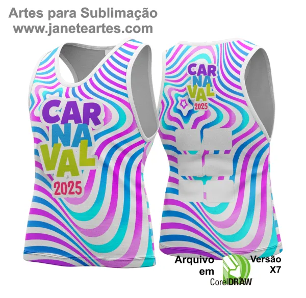 Arte Vetor Camisa Abadá de Carnaval 2025 - Modelo 167