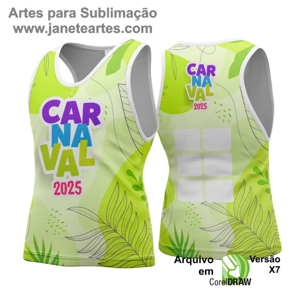 Arte Vetor Camisa Abadá de Carnaval 2025 - Modelo 168