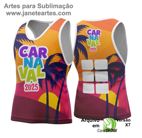 Arte Vetor Camisa Abadá de Carnaval 2025 - Modelo 169