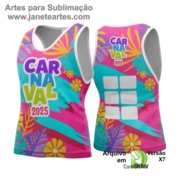 Arte Vetor Camisa Abadá de Carnaval 2025 - Modelo 170