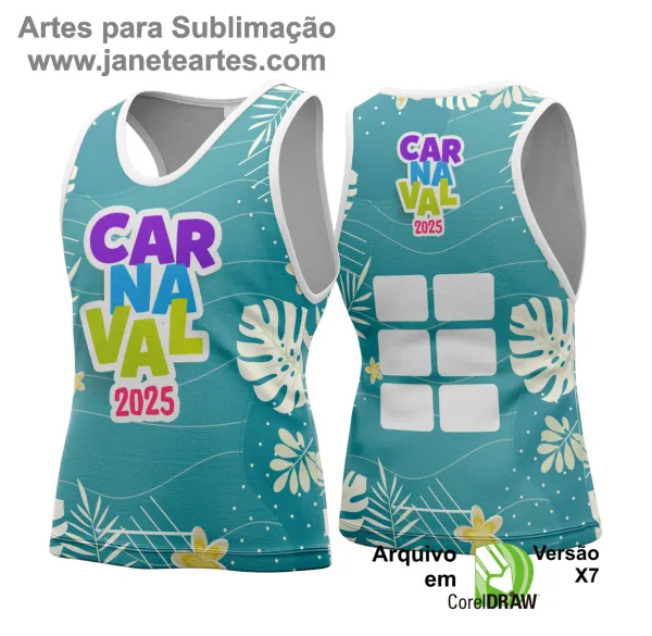 Arte Vetor Camisa Abadá de Carnaval 2025 - Modelo 171