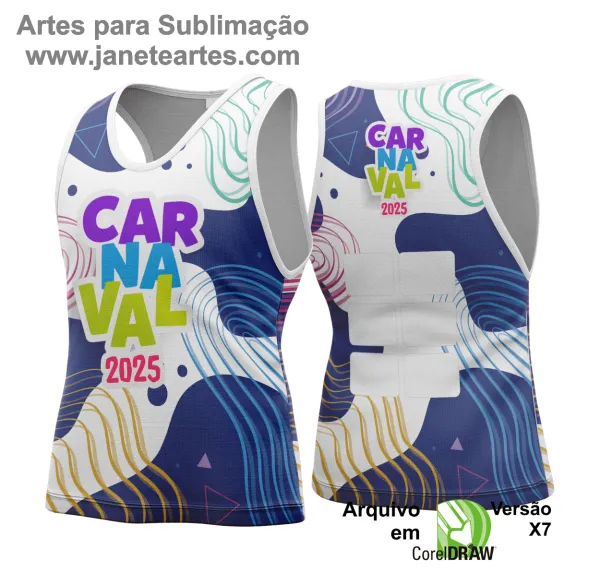 Arte Vetor Camisa Abadá de Carnaval 2025 - Modelo 172