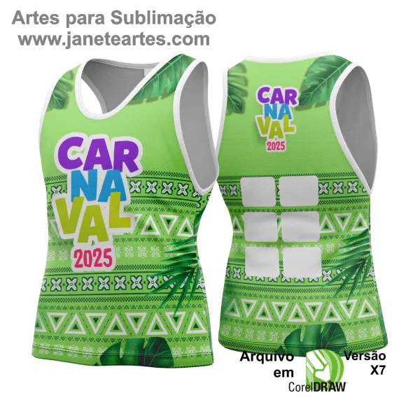 Arte Vetor Camisa Abadá de Carnaval 2025 - Modelo 174