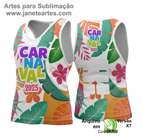 Arte Vetor Camisa Abadá de Carnaval 2025 - Modelo 175