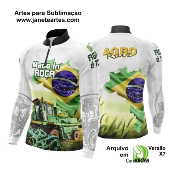 Arte Vetor Camisa Agro 2024 Colheitadeira Mapa do Brasil