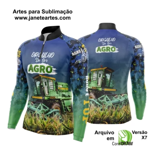 Arte Vetor Camisa Agro 2024 Colheitadeira e Milho