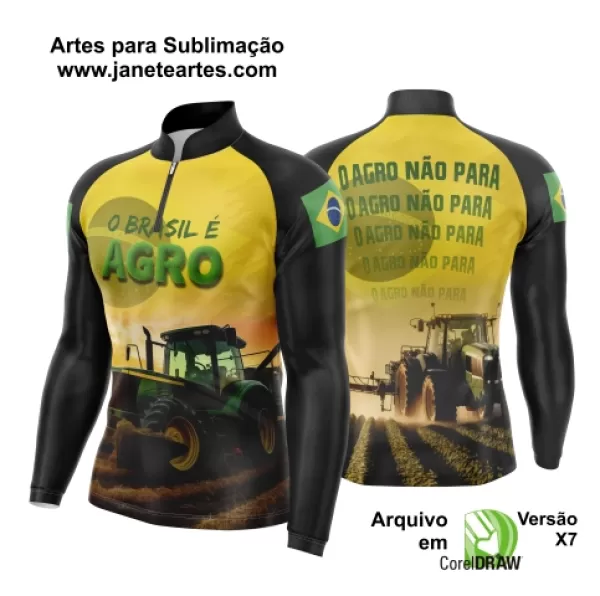 Arte Vetor Camisa Agro 2024 Trator - Agro Não Para