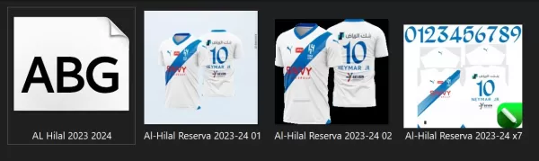 Arte Vetor Camisa Al-Hilal Reserva 2023-24