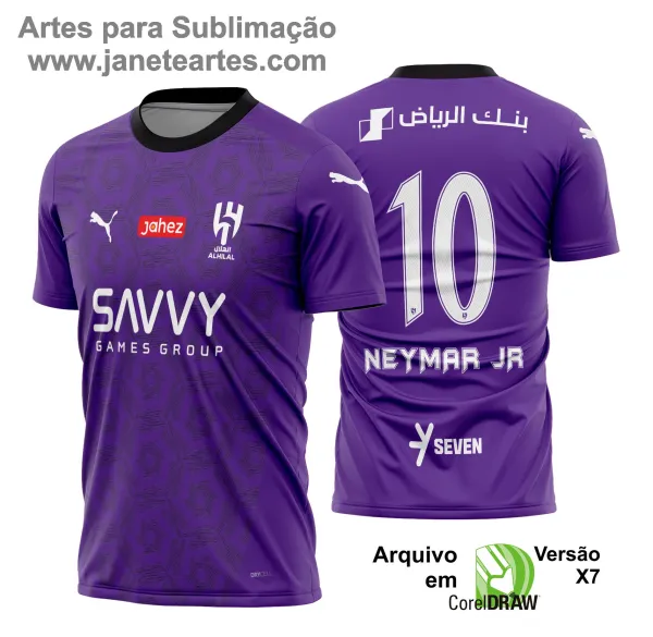 Arte Vetor Camisa Al-Hilal Terceira 2024 - 2025