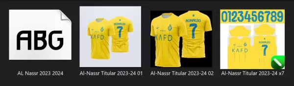 Arte Vetor Camisa Al-Nassr Titular 2023 - 2024